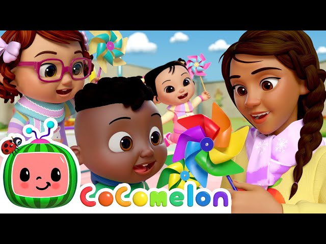 Fall Playground Song with Rainbow Pinwheels! | CoComelon Nursery Rhymes & Kids Songs