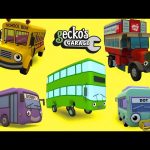 Counting Five Big Buses | Gecko’s Garage | Educational Videos For Toddlers | Buses For Children